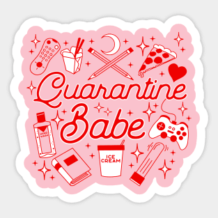 Quarantine Babe Sticker